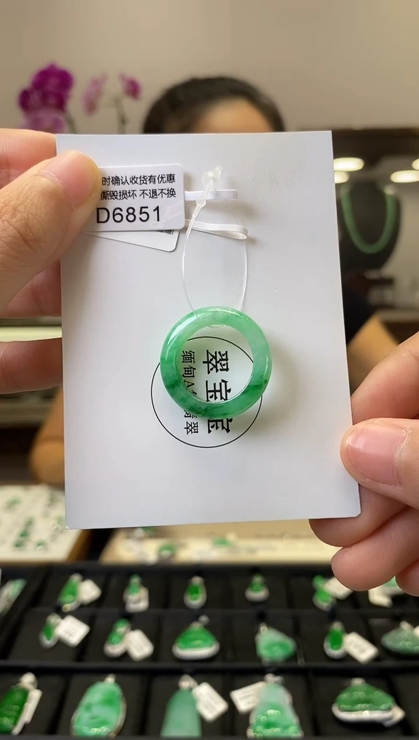 未镶嵌戒圈翡翠D6851 戒圈 含运营费
