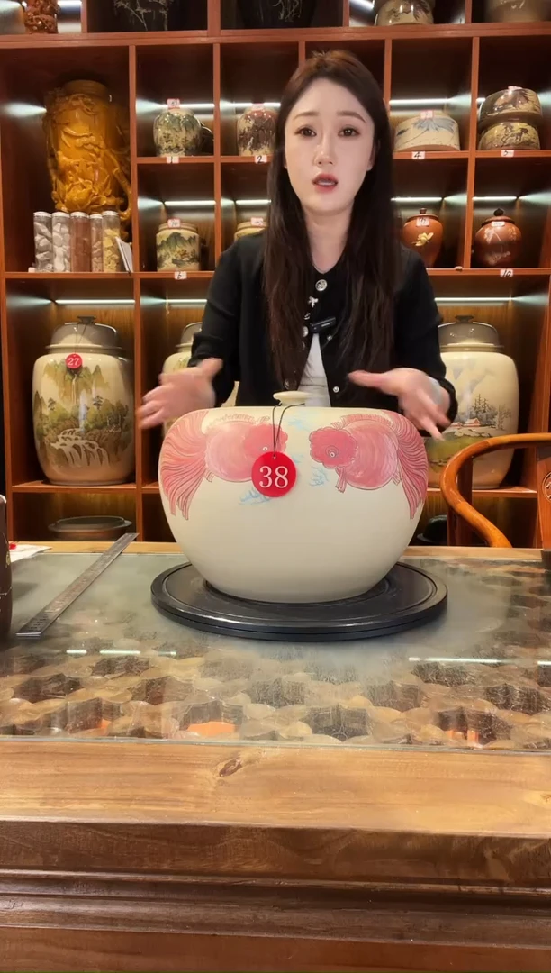 罐云南建水紫陶白泥缸@38