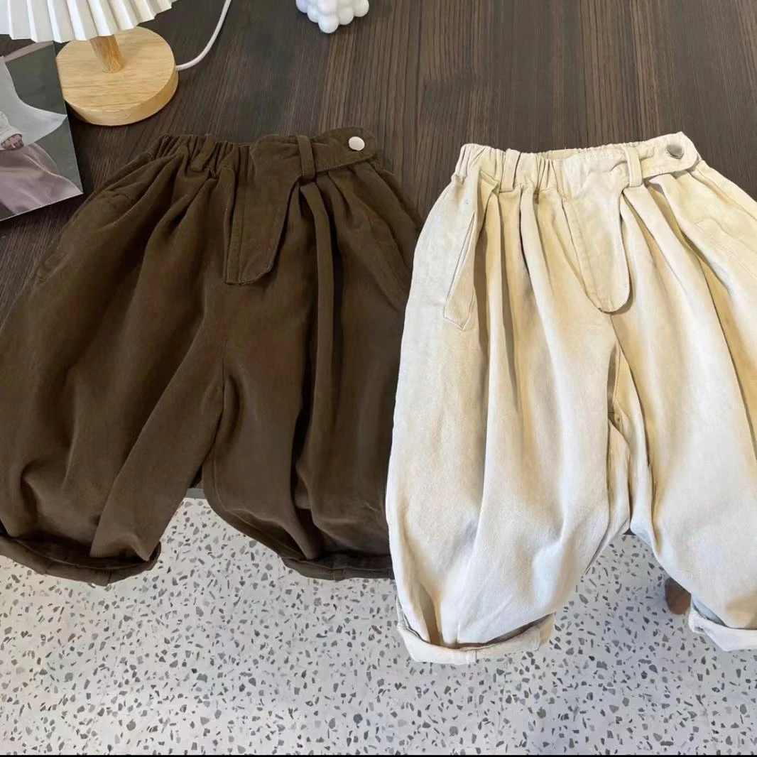 男童春秋裤子中小童新款韩版秋装休闲裤工装裤宽松潮