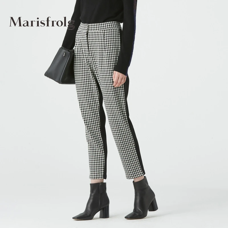 【心心精选】玛丝菲尔格子休闲裤