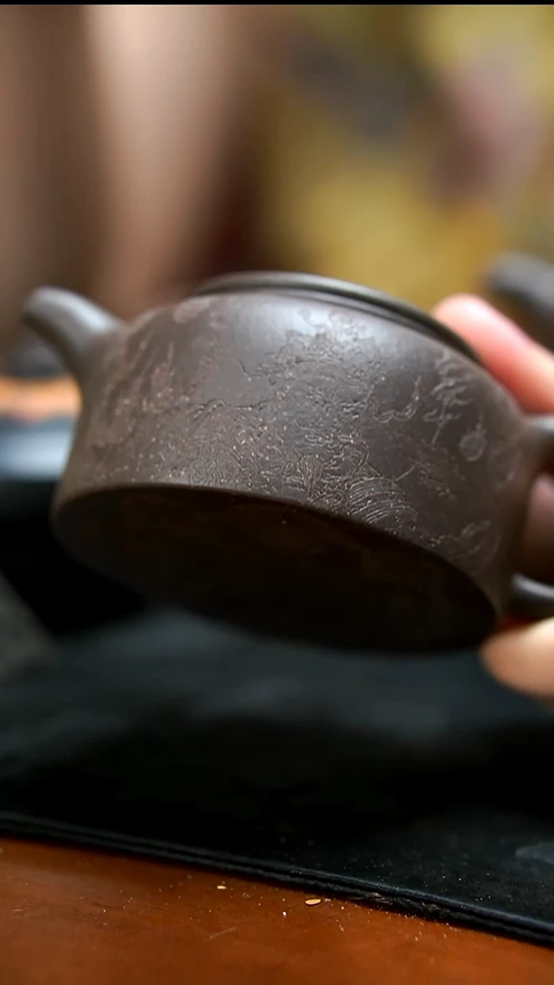 茶壶紫砂天青广目牛盖壶