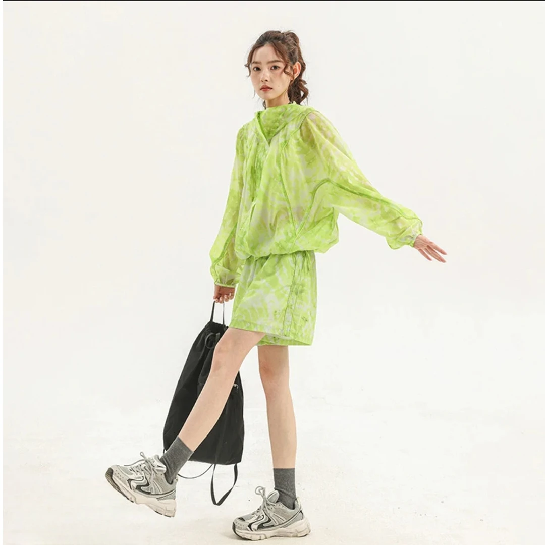 9151原单商场同款凉感防晒衣套装女夏季宽松户外两件套