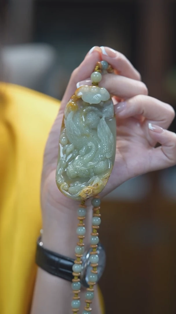 颈饰未镶嵌和田玉古*鱼貔貅