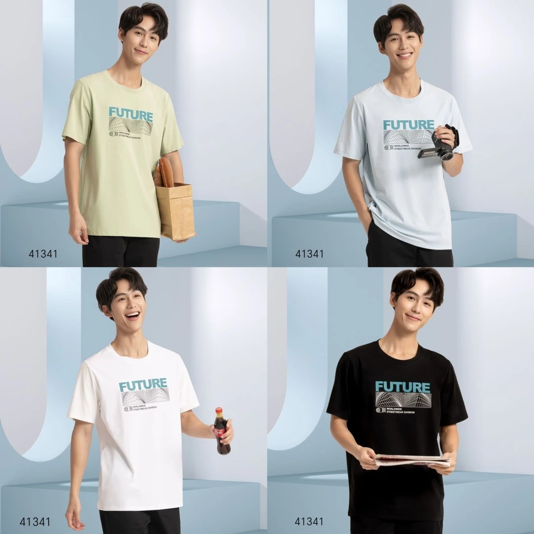 新一步春夏款男士T恤吸湿透气宽松速干青春百搭帅气不变型不起球