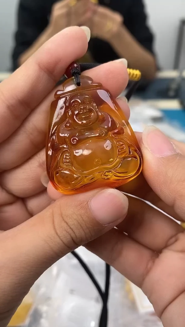 【闪购商品】琥珀裸石未镶嵌天然琥珀蜜蜡弥勒佛