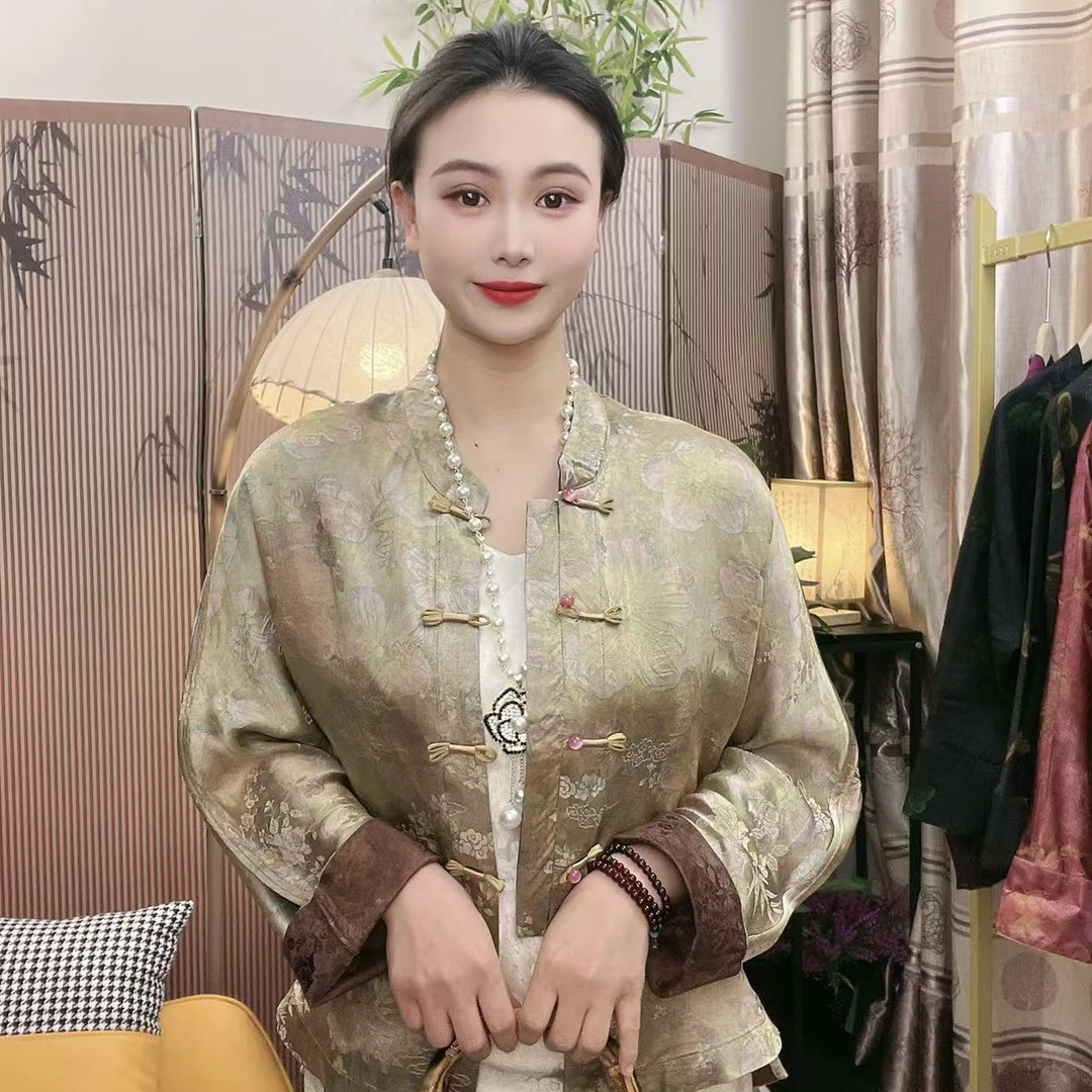 【向阳花开】25新款春季新中式时尚国风开衫外套时尚女装显瘦穿搭