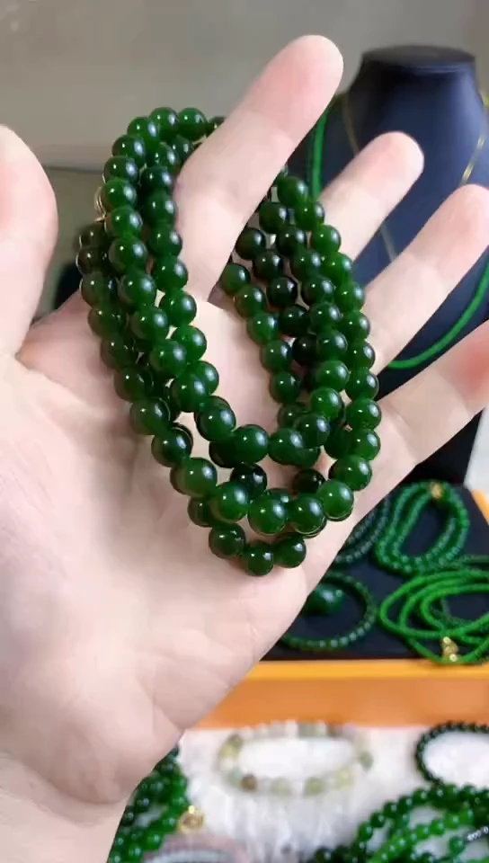 和田玉（碧玉）未镶嵌项链8