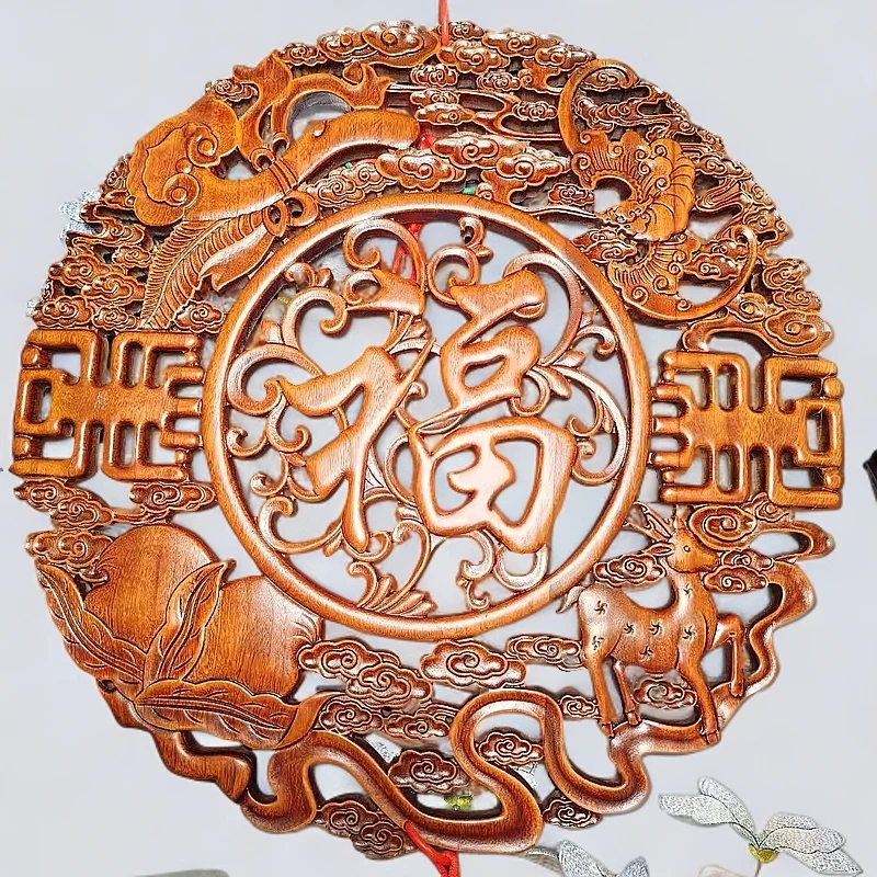 越南香樟木福挂正福  节庆装饰挂件 尺寸：48cm   SG208