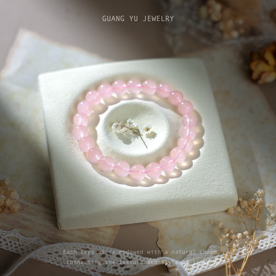 「光屿」天然粉水晶 百搭送女友礼物 桃花 多样性发货