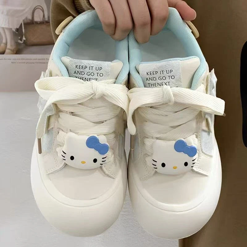 女童软底板鞋2025新款春夏季卡通休闲鞋面包鞋子女孩子大头小白鞋