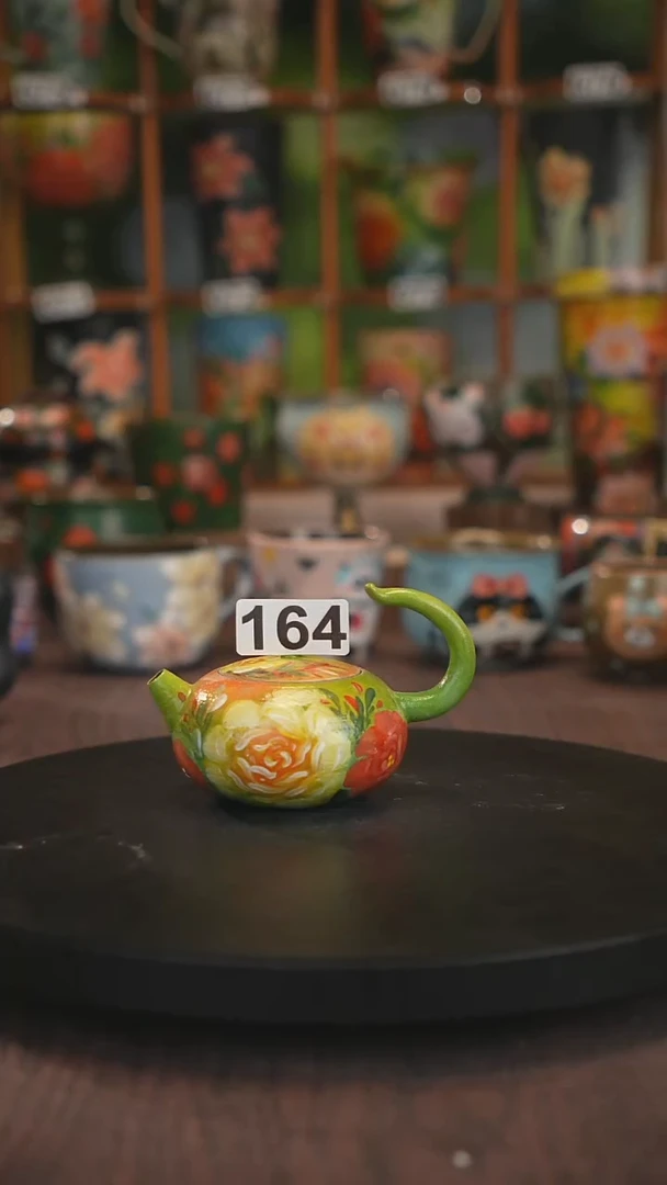 紫砂油画手绘釉下彩164