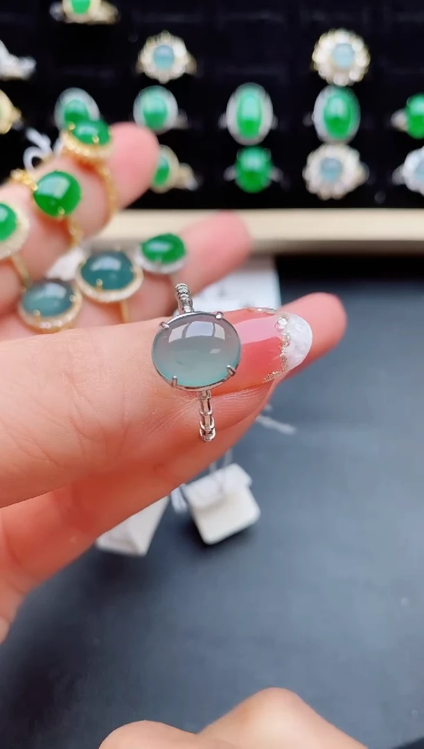 【闪购商品】翡翠戒指银S925镶嵌111111