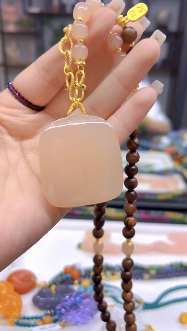 和田玉未镶嵌毛衣链DIY款M629