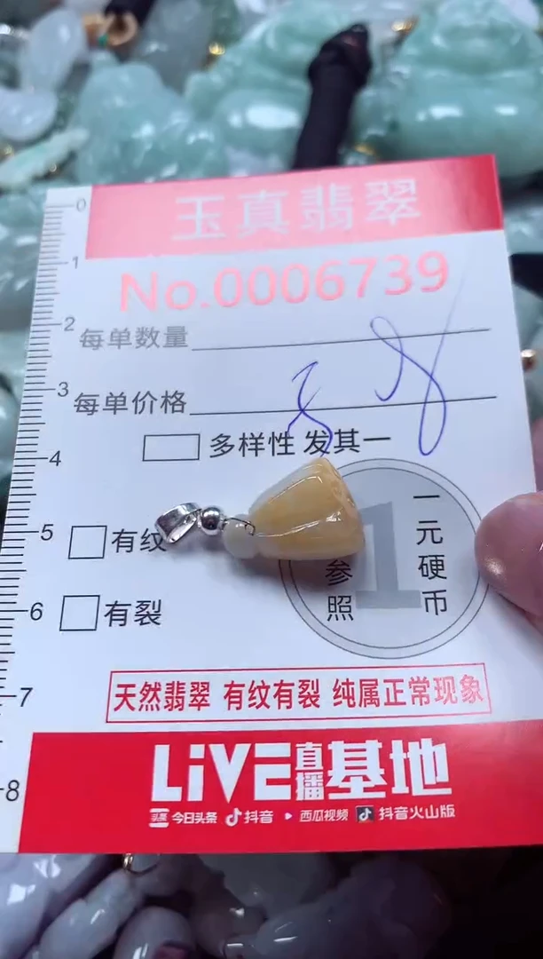 吊坠(不含链)未镶嵌翡翠6739