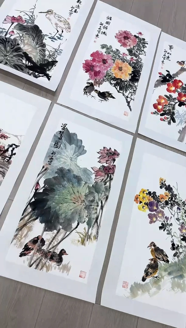 【闪购商品】纸本1花鸟画随机发作品