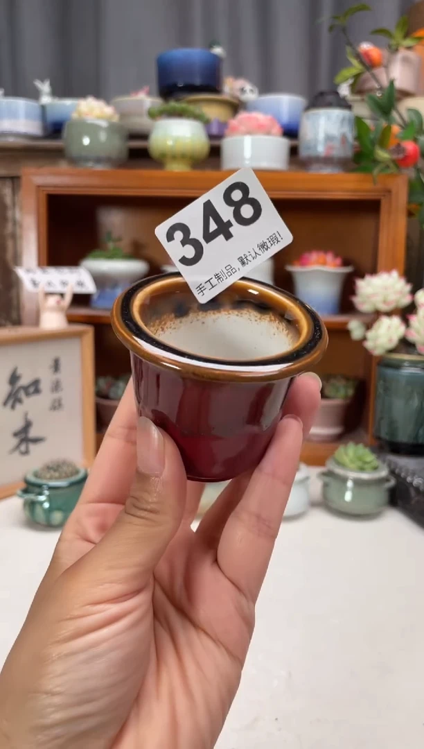 瓷片348知木小芳花盆