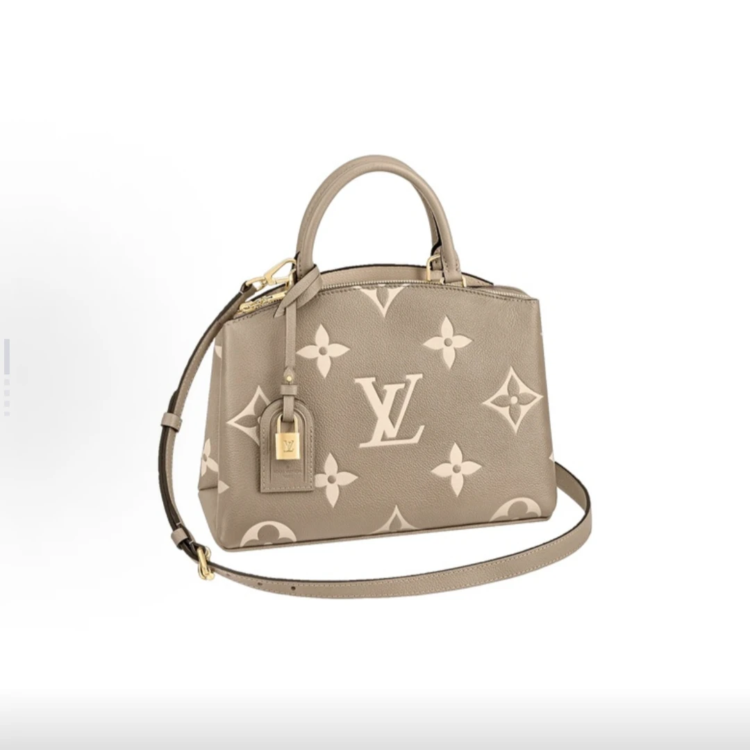 99新 LouisVuitton/路易威登 闲置Petit Palais 全皮大象灰蒙田bb