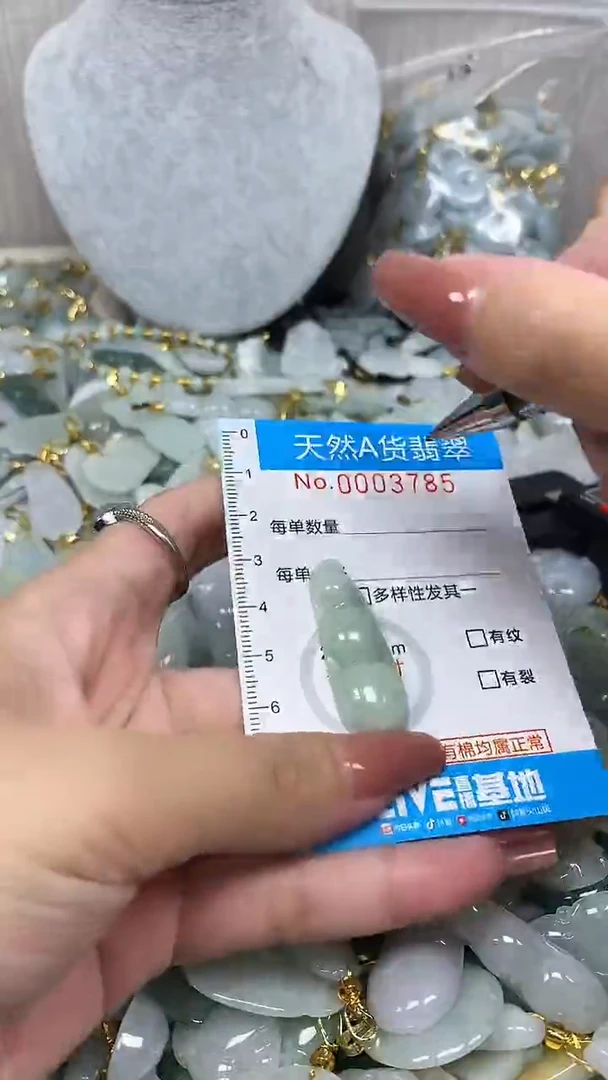 翡翠未镶嵌颈饰净货挂件-3785