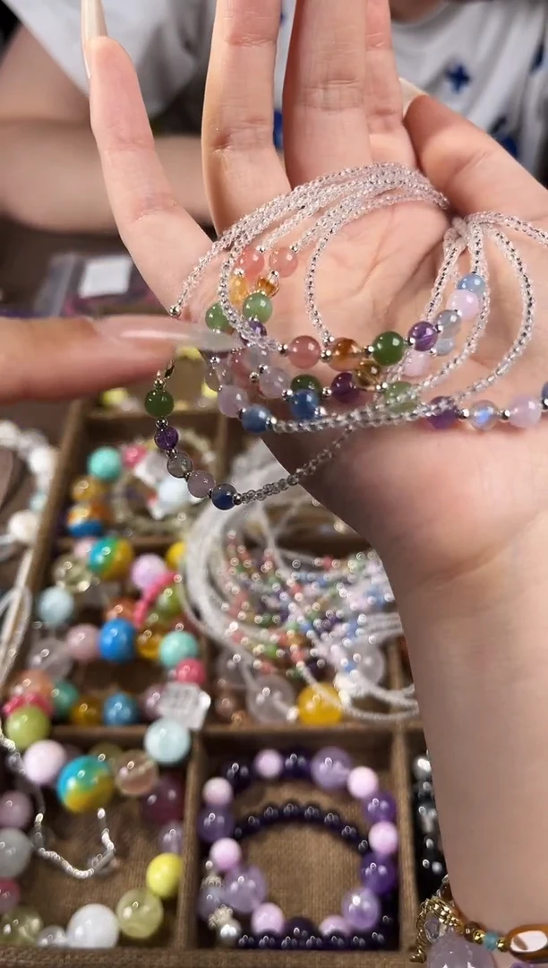 未镶嵌项链水晶小多宝白尖晶项链