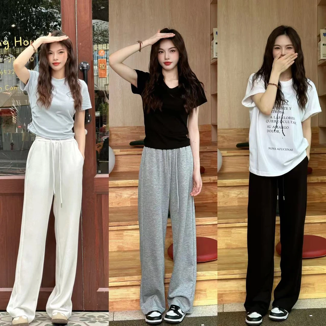 【开年专场】春季薄款清爽柔肤高腰显瘦窄版微阔空调裤