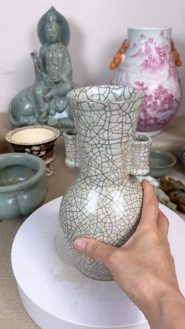 摆件哥窑，老窑瓷瓷器瓷器