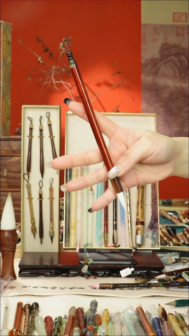 192号闪孤品高货毛笔链接 清水试笔 蘸墨不退