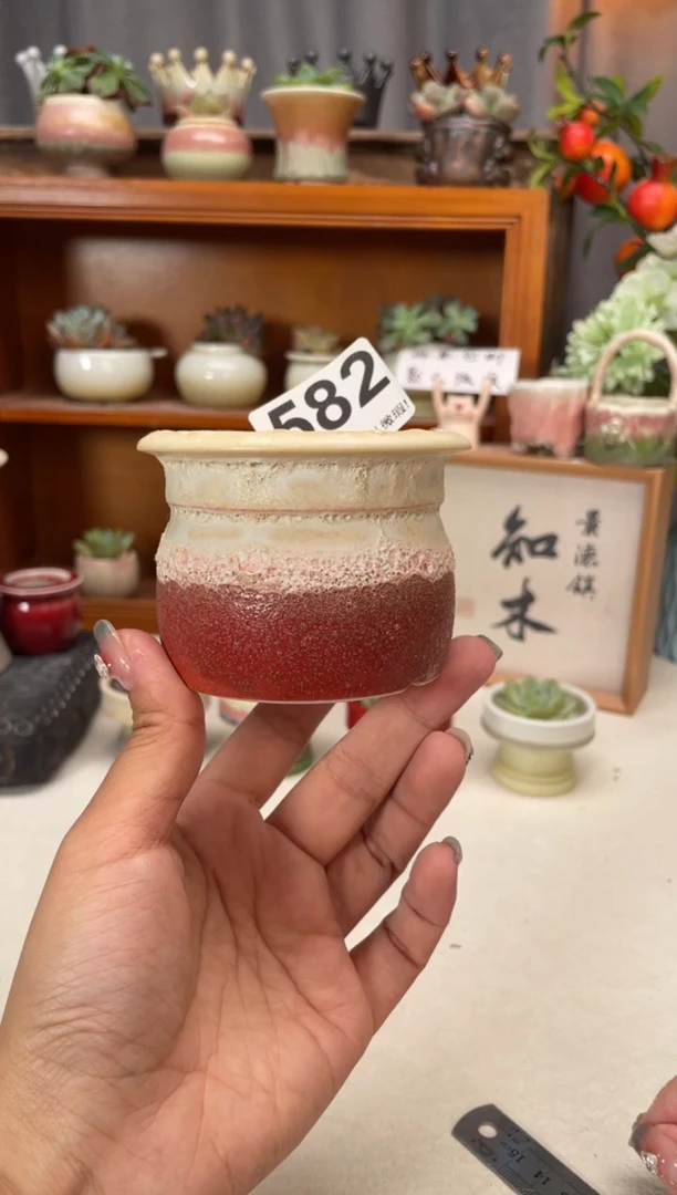 瓷片582知木小芳花盆