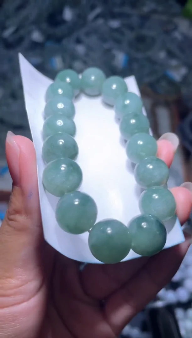 未镶嵌定制翡翠天然缅甸翡翠手串81