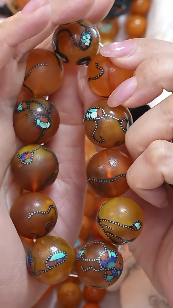 蜜蜡颈饰未镶嵌4528天然蜜蜡珠宝奇石云端妖孽全部保真