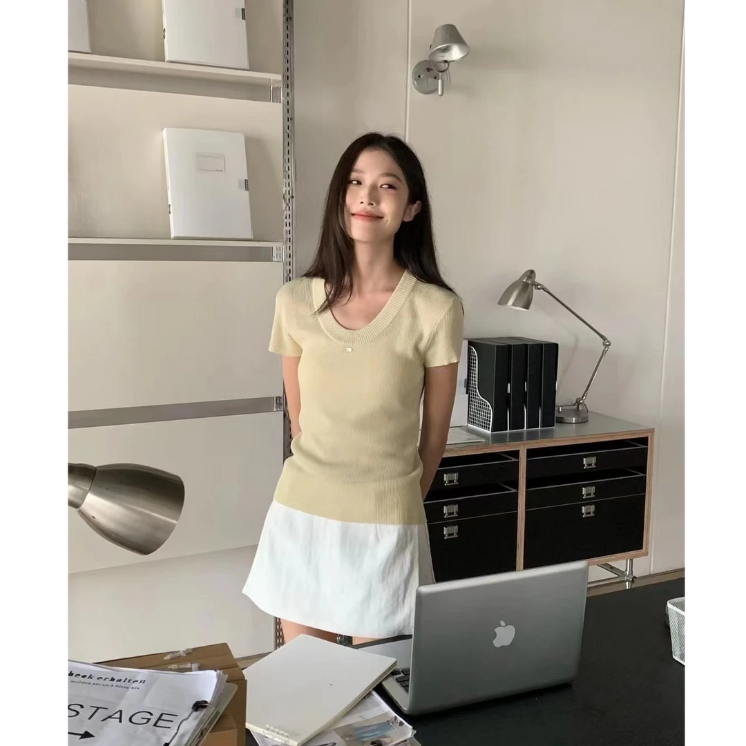 十三行MISSLAN-夏季福秒修身针织短袖T恤#55017