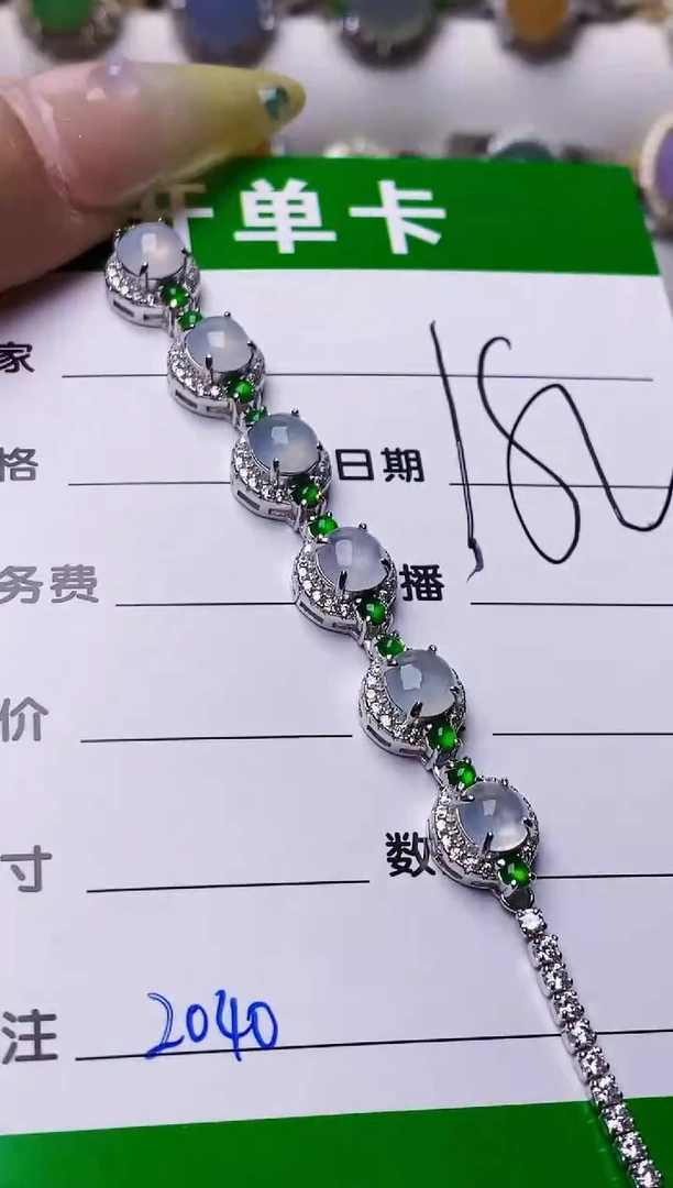 银S925镶嵌戒指翡翠2040