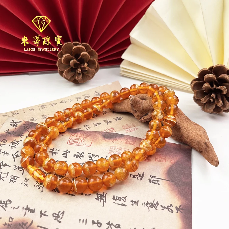 年终狂欢【来哥珠宝】复古金沙蜜圆珠妈妈链k8