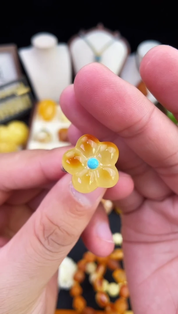 琥珀未镶嵌珠宝奇石柒月