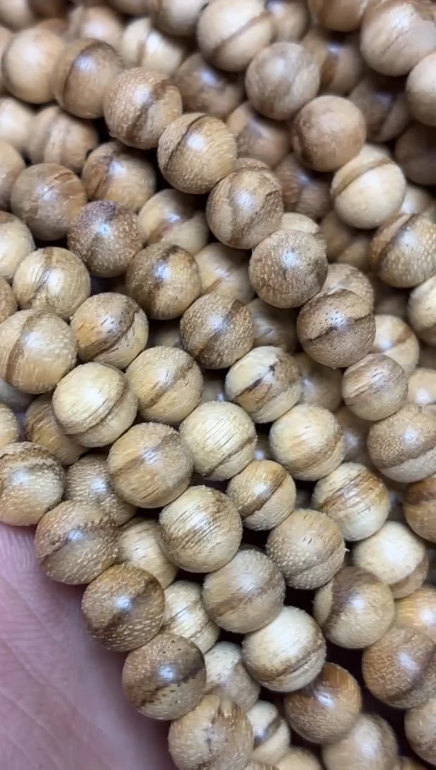 沉香手串 达拉干圆珠长串虎皮纹0.7多样性发其一