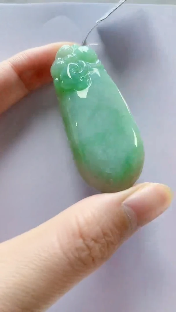 未镶嵌定制翡翠4688zm-毛货挂件瓜15