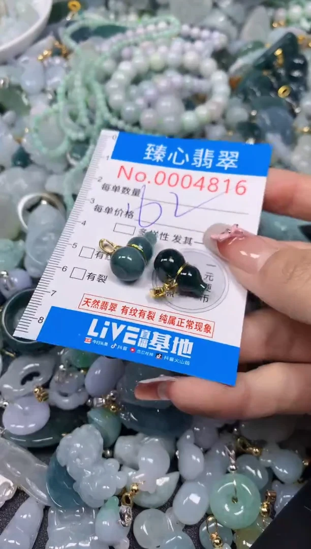 【闪购商品】翡翠颈饰未镶嵌含绳0004816