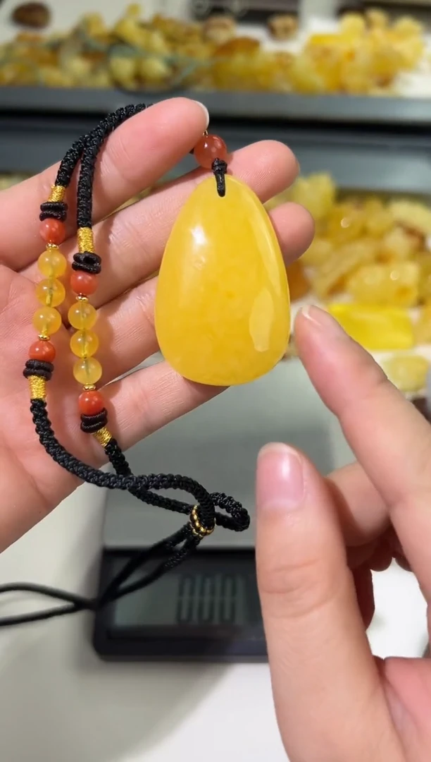 裸石琥珀未镶嵌琥珀蜜蜡吊坠