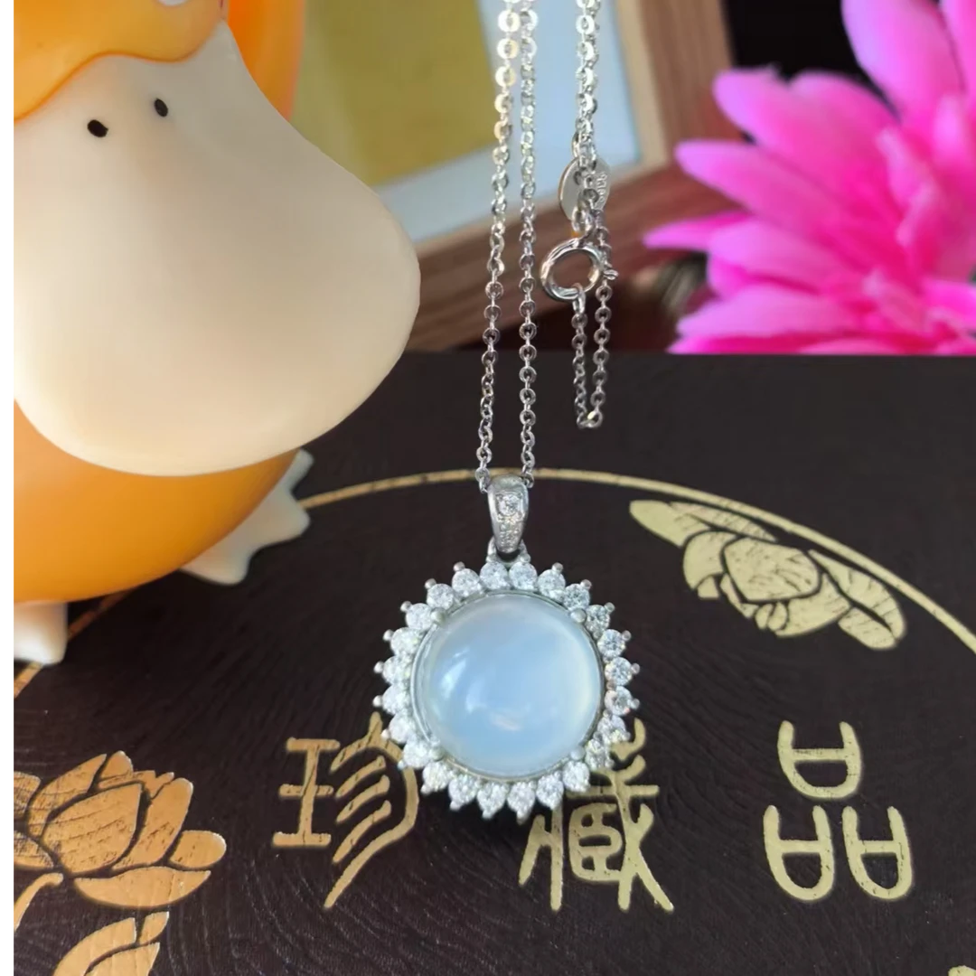 中式首饰玉石挂坠项链