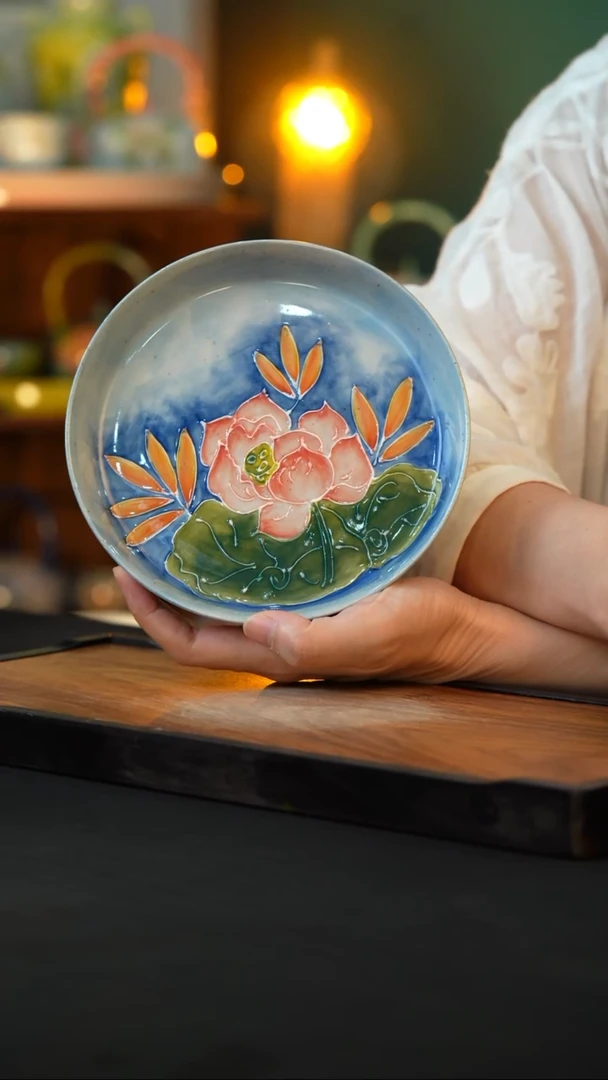 杯手绘心瓷陶瓷浮力