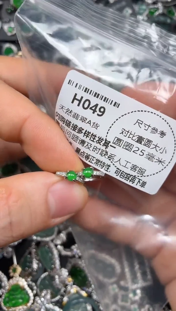 颈饰未镶嵌翡翠H049耳扣