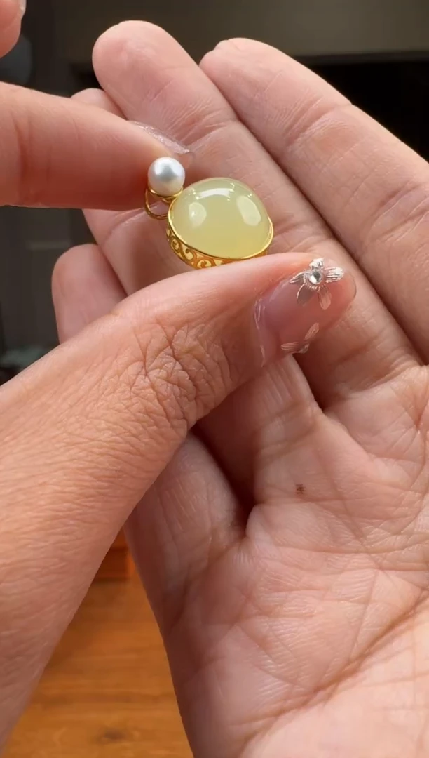 【闪购商品】和田玉13718K金镶嵌1.22冰冰