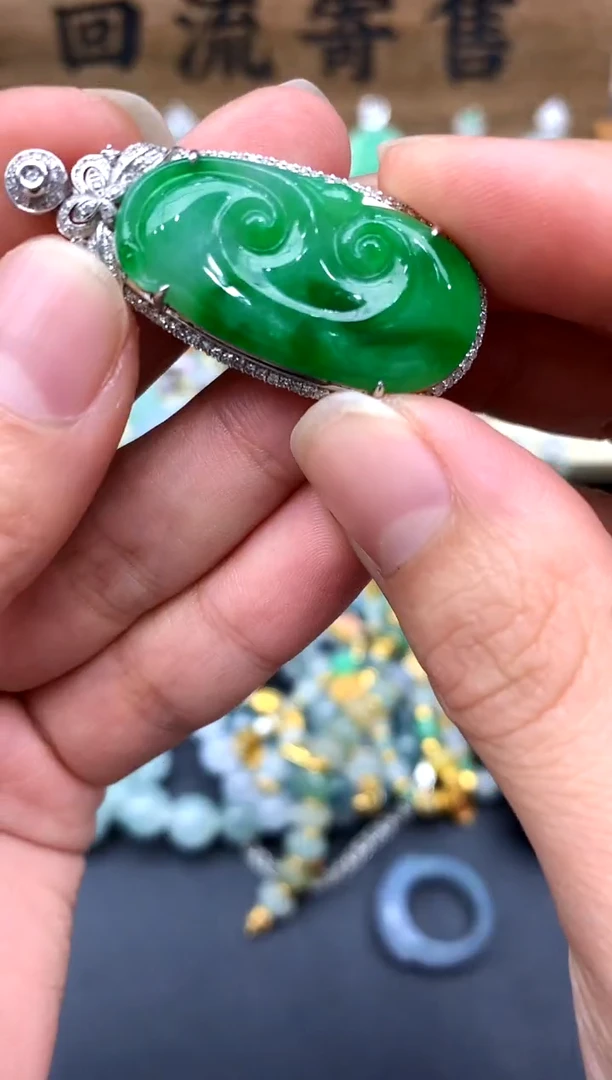 【闪购商品】翡翠颈饰18K金镶嵌281-中国好珍宝