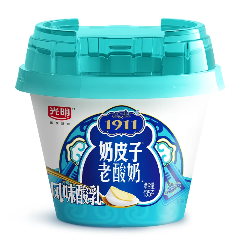 光明光明1911奶皮子老酸奶风味酸乳135g/杯 低温酸奶醇厚奶皮