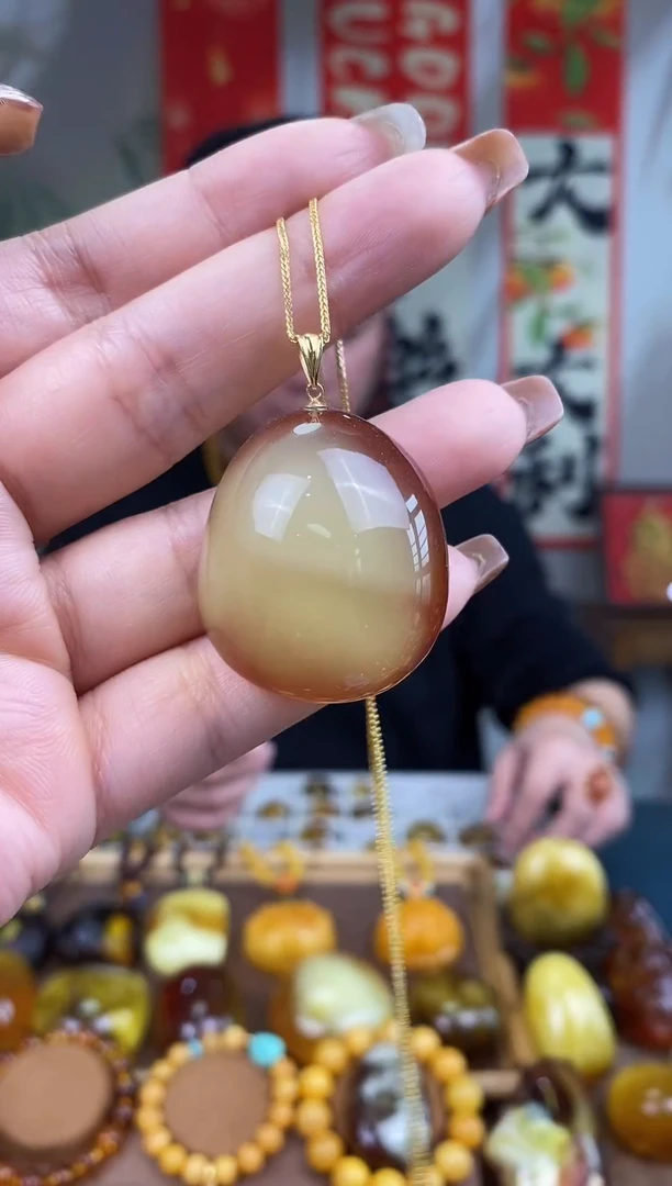 【闪购商品】琥珀裸石18K金镶嵌基地发货 一物一证 顺丰包邮