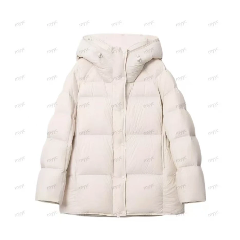 新国标90白鹅绒羽绒服短款女泡芙云朵面料柔软保暖