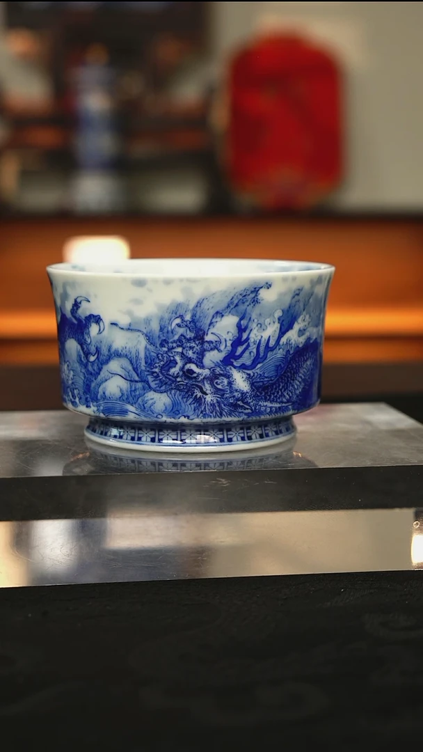 艺家仁双龙纹大杯
