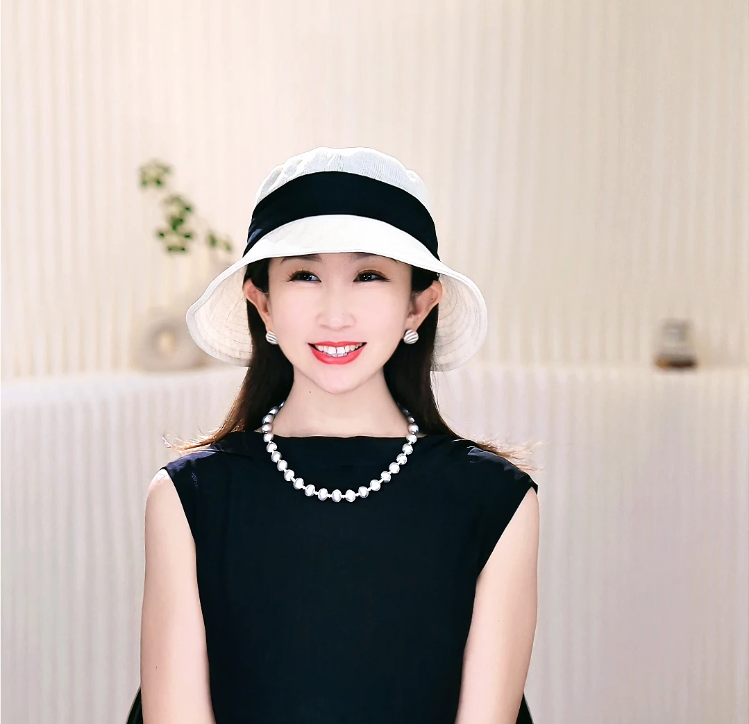 【正品】和纸渔夫帽百搭女士夏天户外遮阳防晒帽植物纤维盆帽透气帽