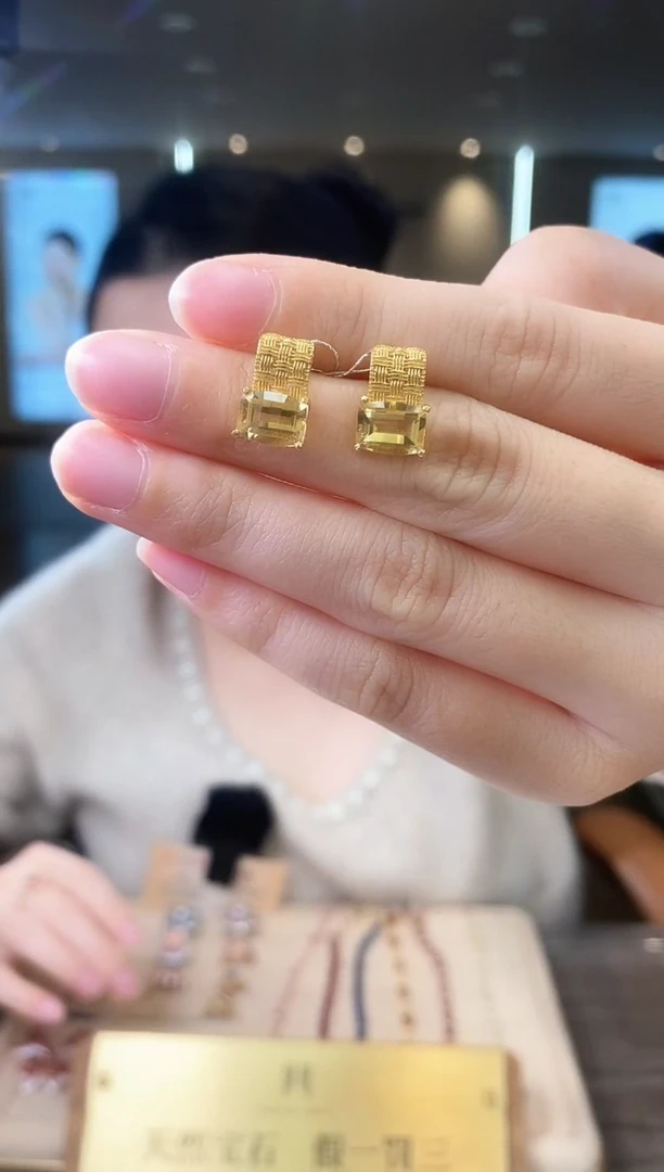 【闪购商品】水晶耳饰银S925镶嵌04天然宝石