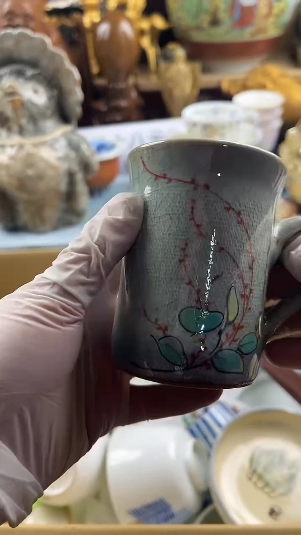 瓷片桃**酱英歌瓷器满28包邮