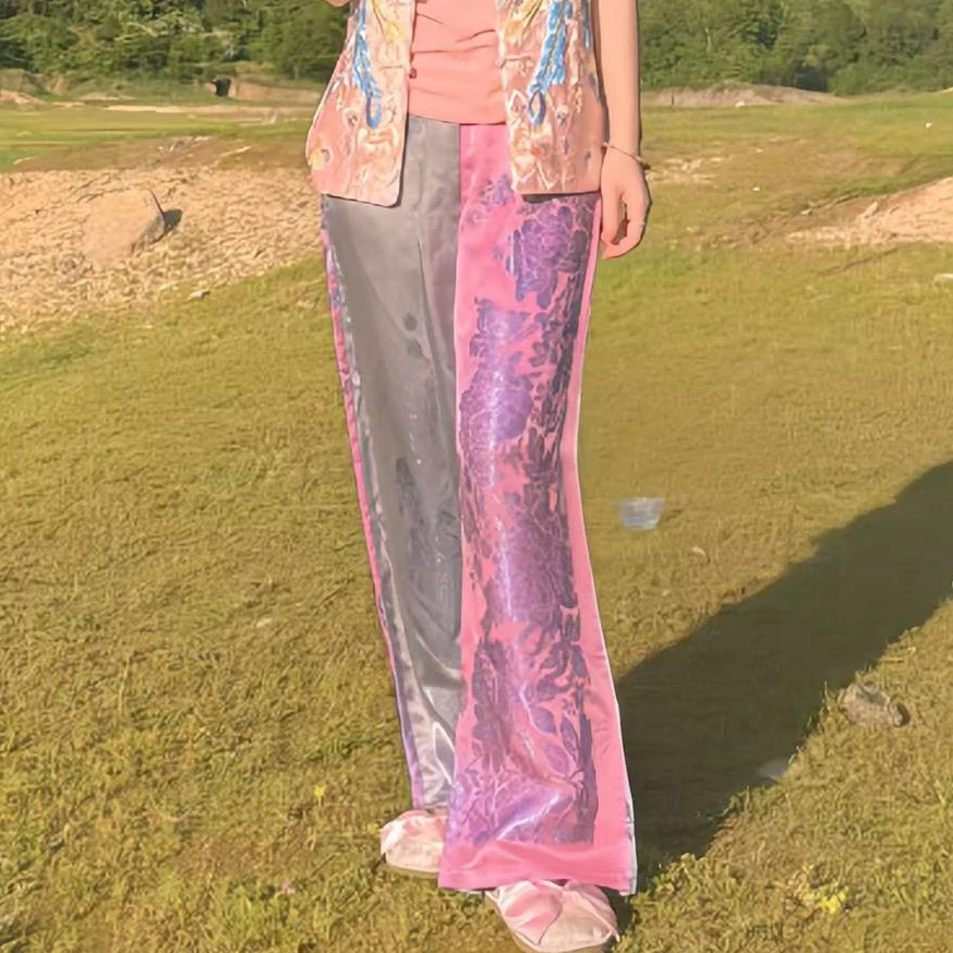 老料拼接裤（每件都会有不同程度的勾丝或者黑点）